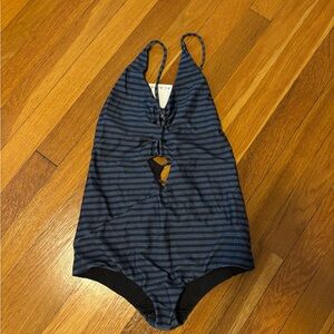 Acacia Kokomo Swimwear Blue Striped One Piece